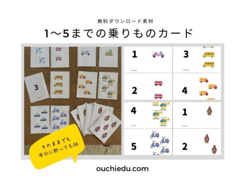 乗り物の数カード