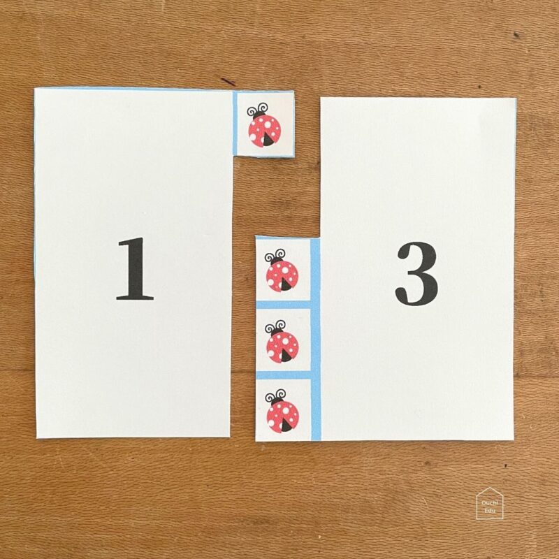 足し算を学べる１０の数合わせカード