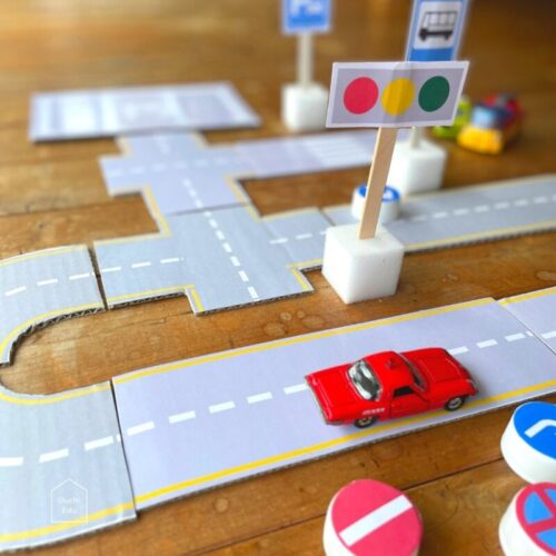 手作りミニカー道路