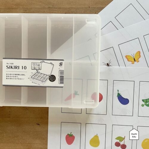 100均の収納ケースで知育遊び